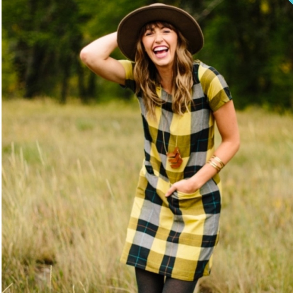 Plaid Dress with Pockets